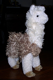 A stuffed llama