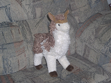 A stuffed llama