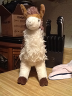 A stuffed llama