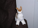 A small stuffed llama